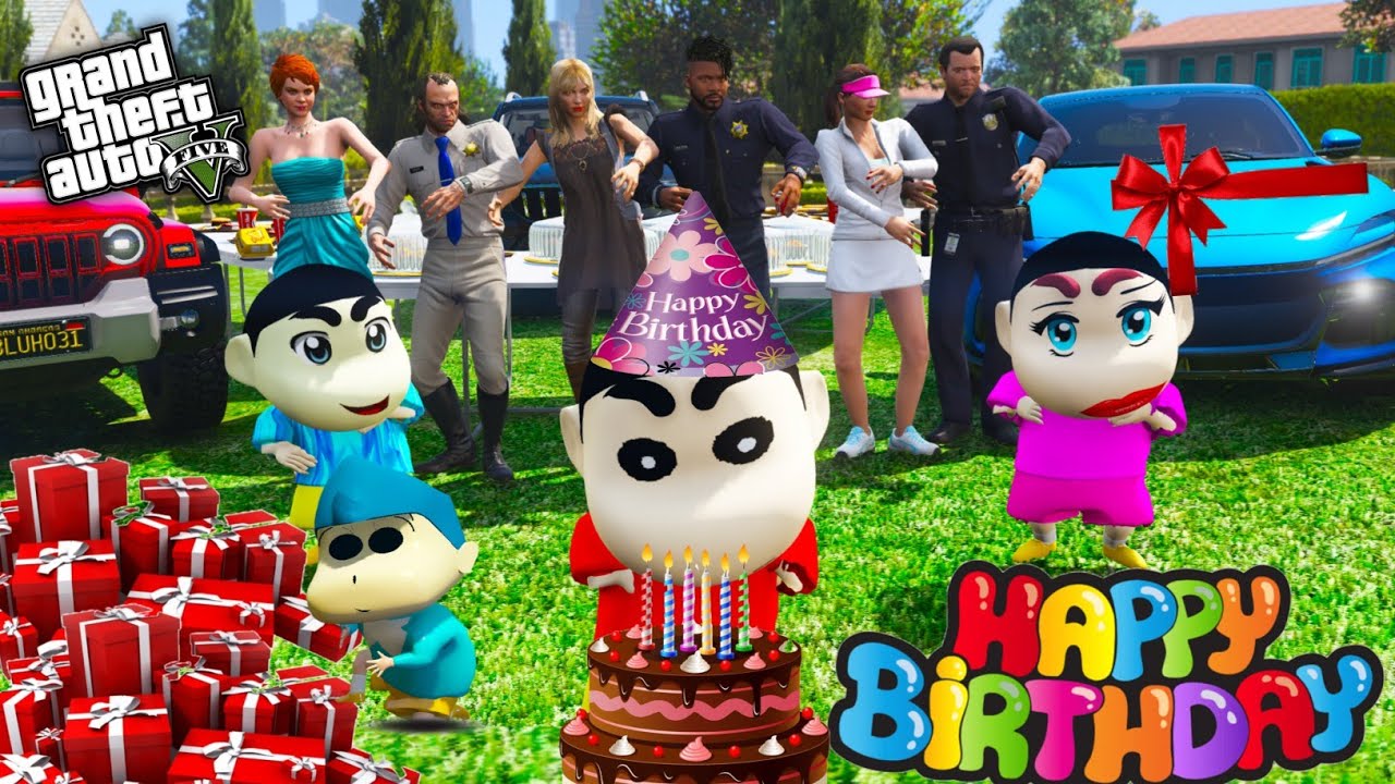 GTA 5: Franklin Celebrating Phinchan Birthday 🎂💐 But Shinchan Shout At Phinchan 💔😭PS Gamester