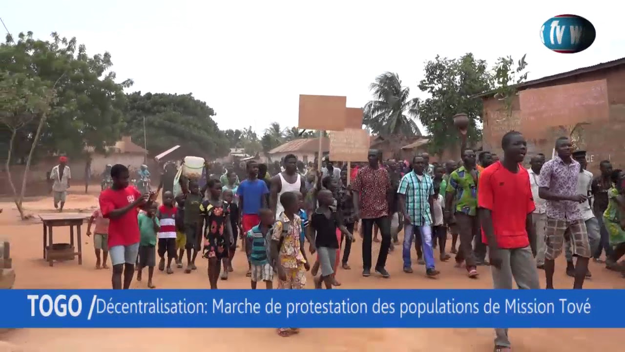 La marche de protestation (Mission-Tové)