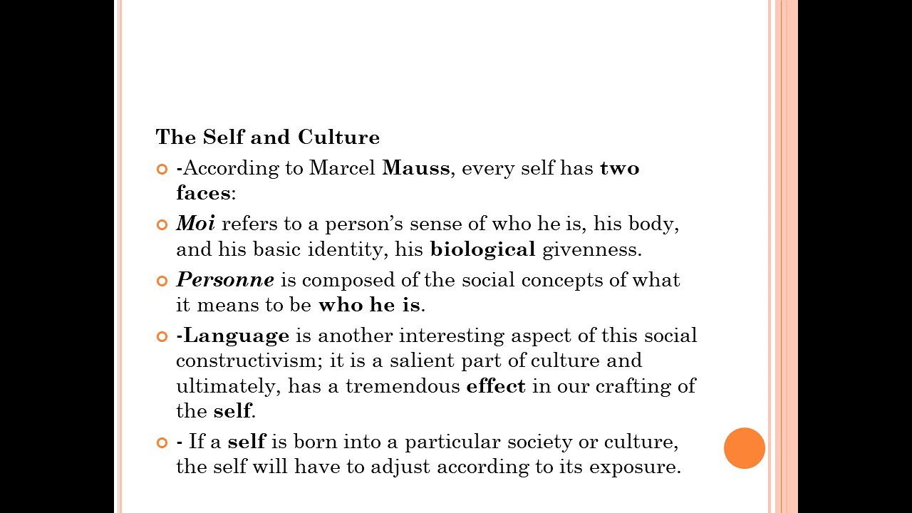 Understanding The Self  Lesson 2: The Self, Society, and Culture