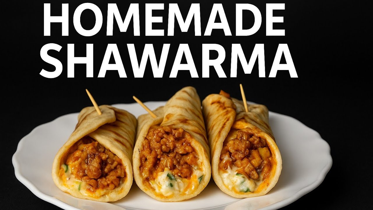 How to Make Chicken Shawarma & Pita Bread at Home | Step by Step #ShawarmaRecipe #PitaBreadRecipe