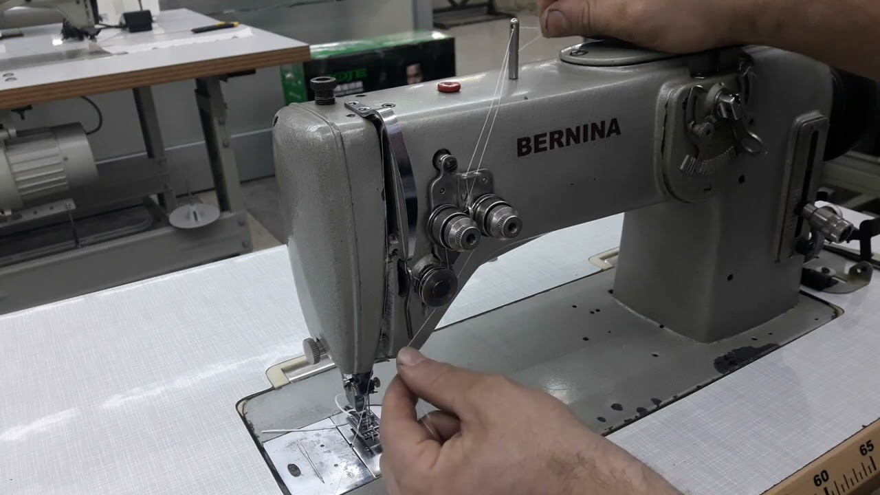 Bernina 217 Nervür iplerinin takılışı