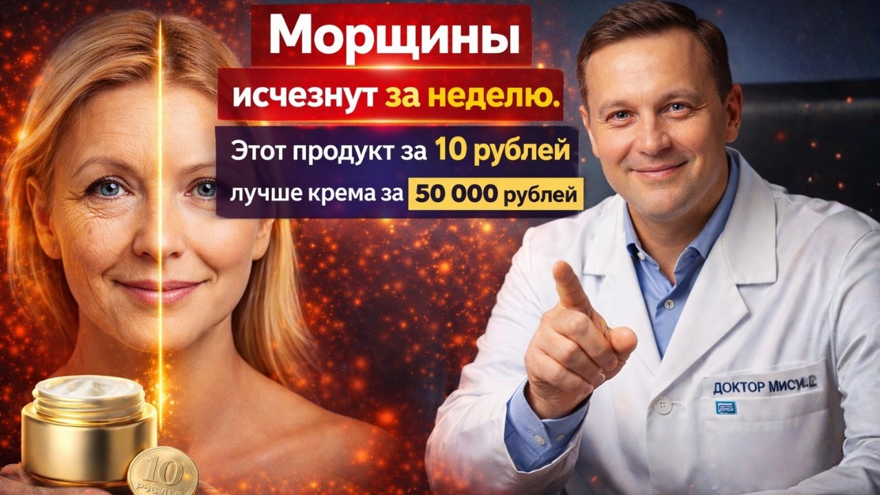 Морщины исчезнут за неделю. Этот продукт за 10 рублей лучше крема за 50 000 рублей.  ||Доктор Юсу
