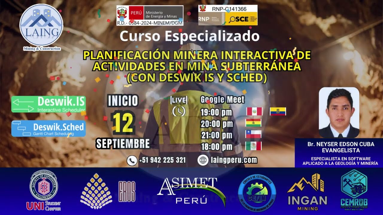 DESWIK IS Y SCHED: PLANIFICACIÓN MINERA INTERACTIVA DE ACTIVIDADES EN MINA SUBTERRÁNEA.