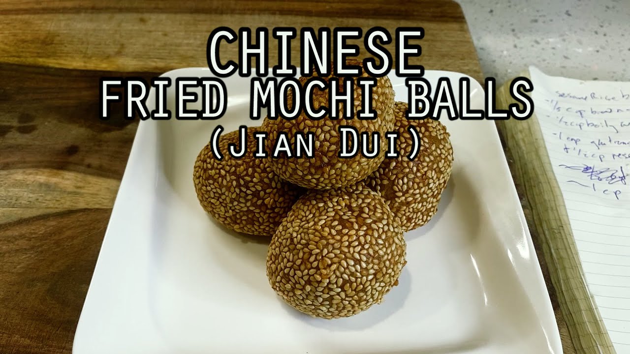 Sticky Rice Sesame Balls (Jian Dui) | Woo Can Cook