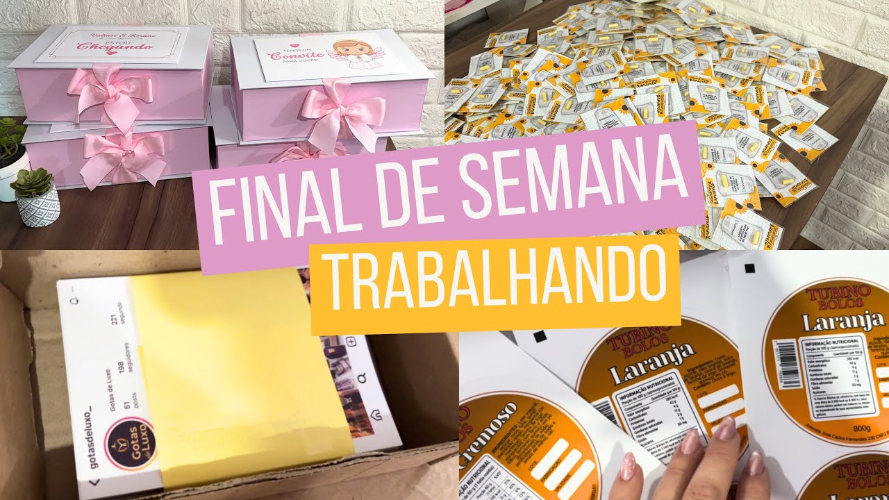 FINALIZEI OS CARDS COM CÁPSULAS E EMBALEI, FI 4 CAIXAS CARTONADA, PANFLETOS E MUITAS ETIQUETAS