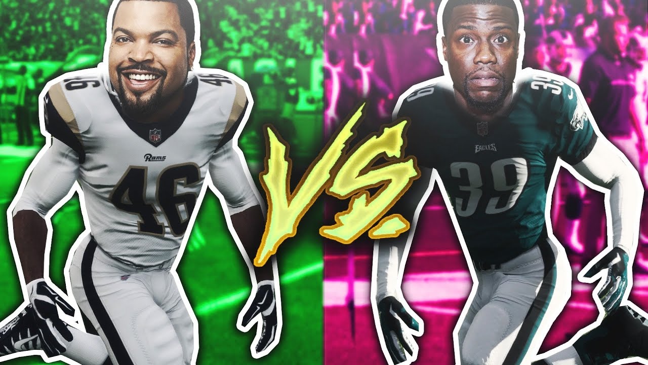 Who Can Catch a 99 Yard Touchdown Pass First? Kevin Hart or Ice Cube? Madden Challenge