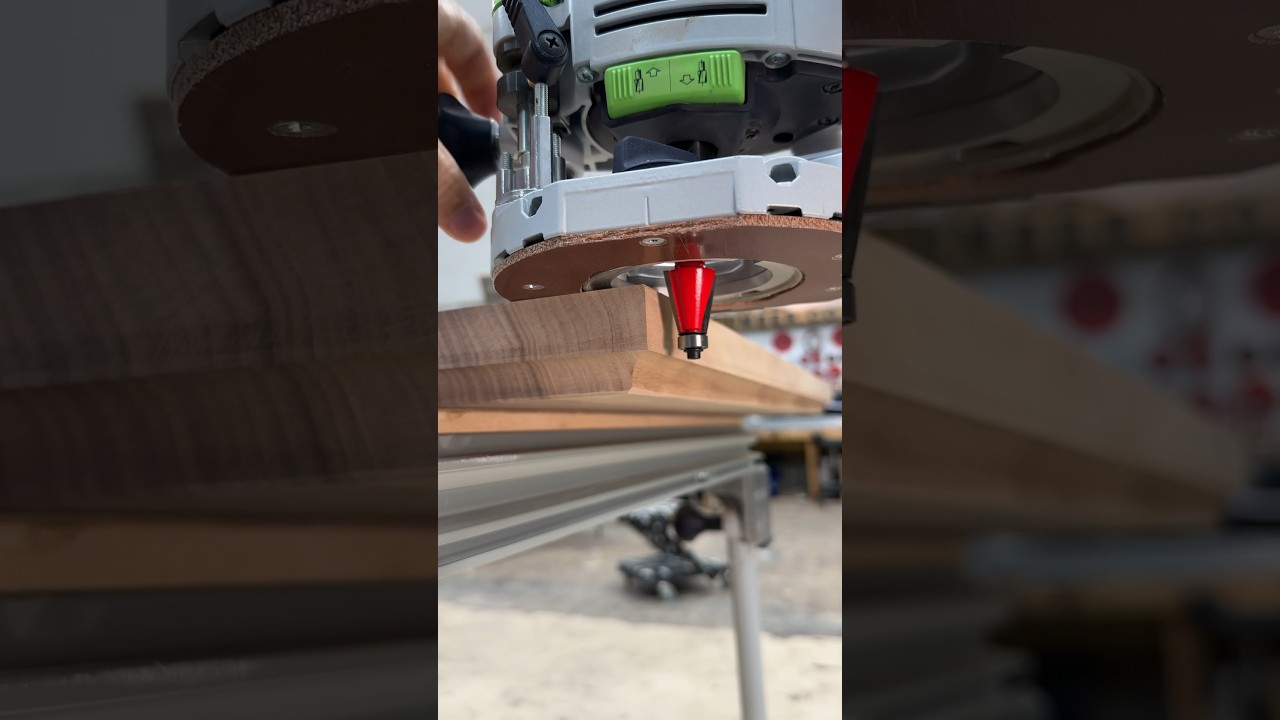 This 15 degree Freud chamfer bit adds a nice touch to projects #freudtoolsambassador #woodworking