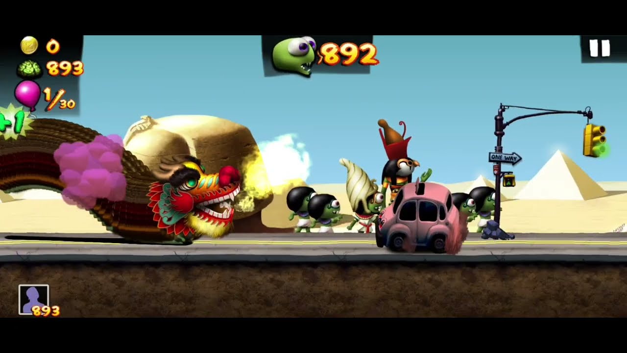 Mega Dragon Record Breaker Run in Zombie Tsunami