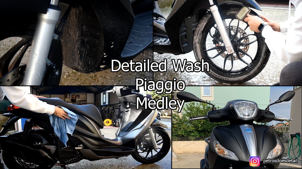 Piaggio Medley Detailed Wash- Πλύσιμο Καθαρισμός μοτοσυκλέτας