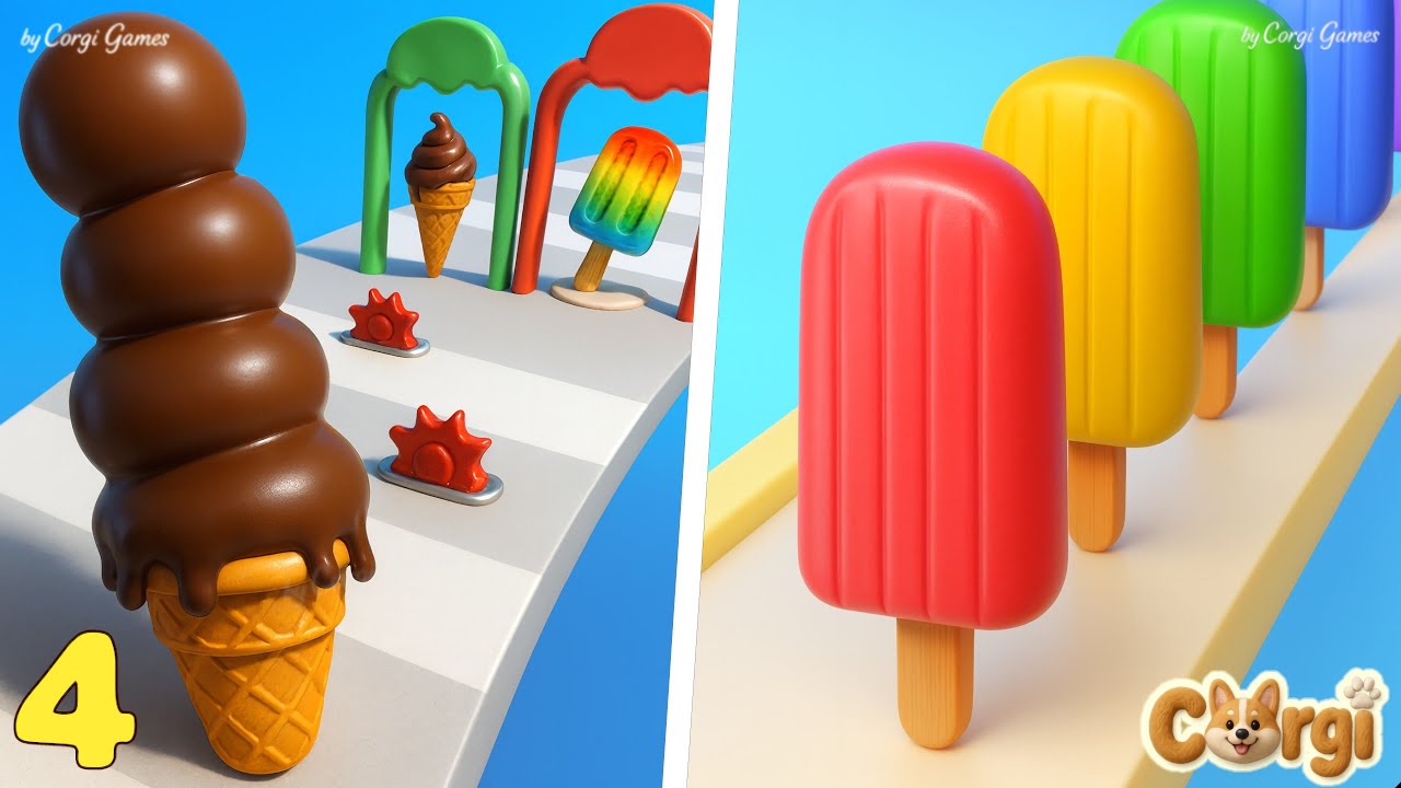 Stacky Ice Cream Runner 🆚 Popsicle Stack - All Levels Satisfying Walkthrough Gameplay Part 4
