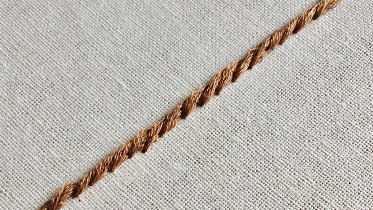 Rope Stitch tutorial | Hand embroidery for beginners- 428