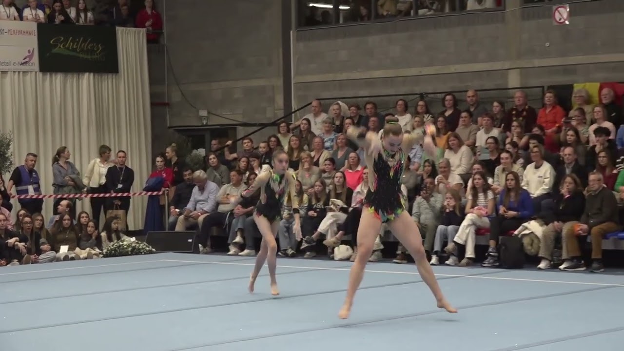 WorldCup Acro Puurs (Belgium)  08 maart 2025 - Silke Macharis & Maysae Bouhouch - Winners Women Pair