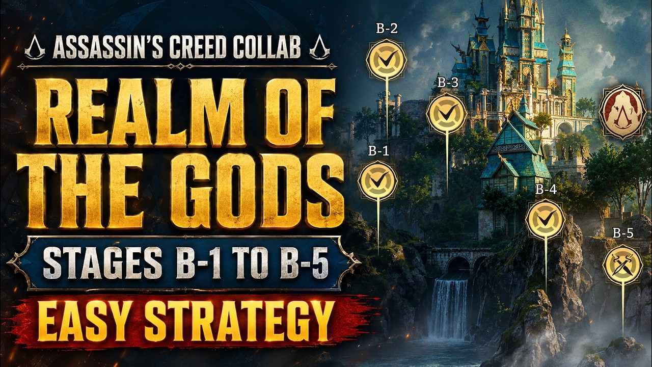 Коллаб AC | Realm Of The Gods &mdash; Этапы B-1 &ndash; B-5: Простая стратегия прохождения | Watcher Of Realms