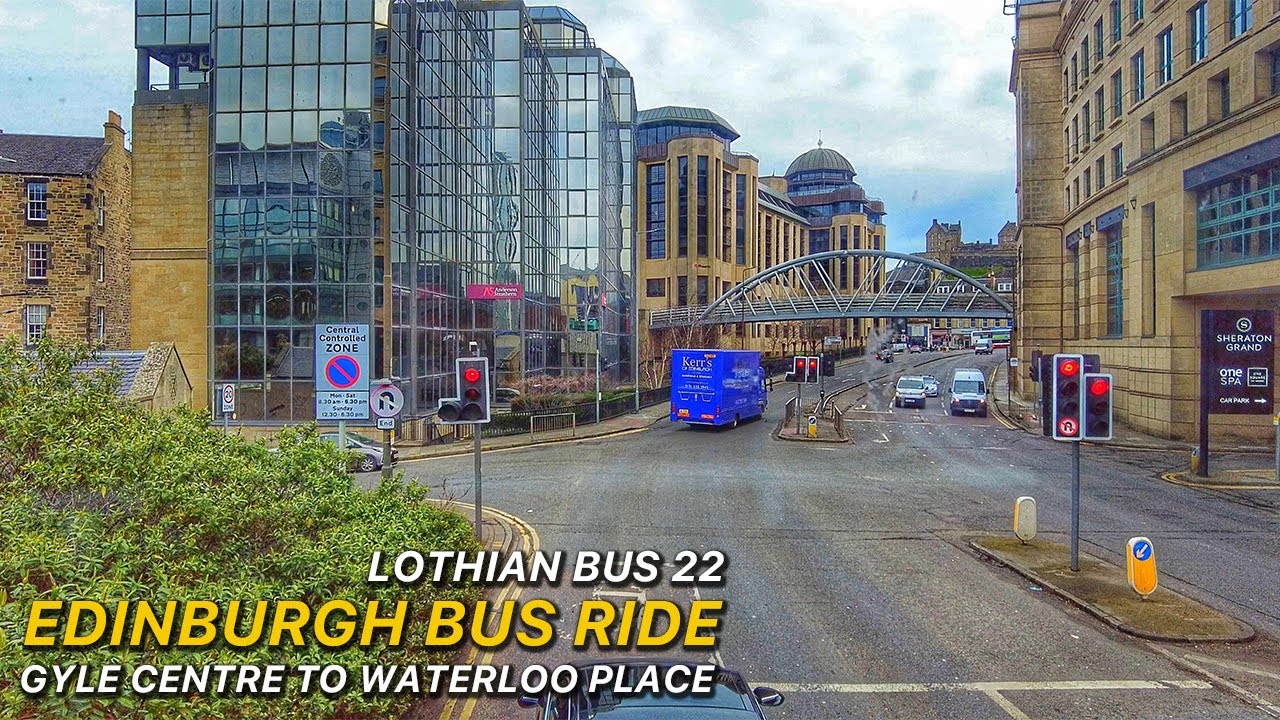 Edinburgh like you've never seen before | Bus ride from Gyle Centre to Waterloo Place | Scotland 4K
