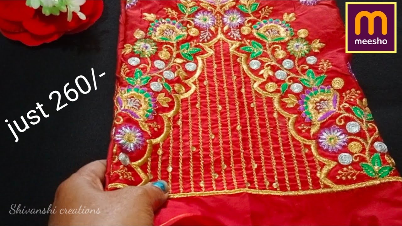 Latest meesho work blouses just 260/-😱simple&super quality blouse pieces/Meesho 