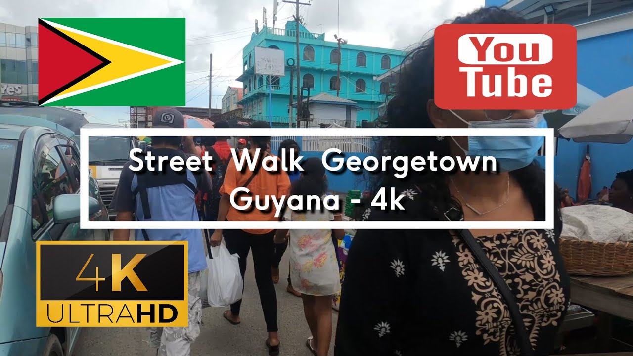 🇬🇾 Busy Georgetown & Stabroek Markets - Guyana - 【4K 60fps】
