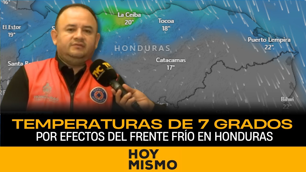 Hasta a 7 grados llegará temperatura por efectos del frente frío en Honduras