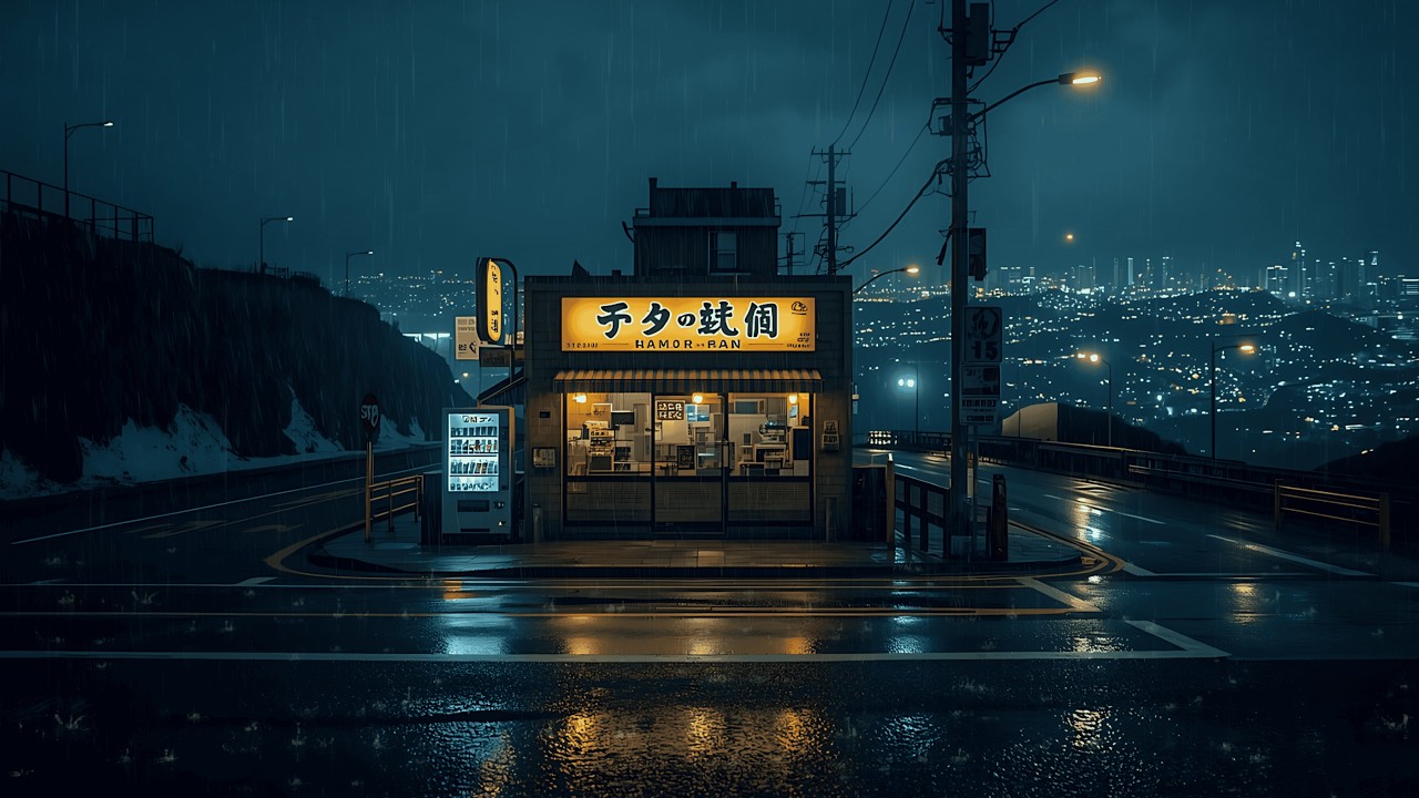 Tokyo in Fading Rain 🌧️ — 90s Lofi for Study | 4K