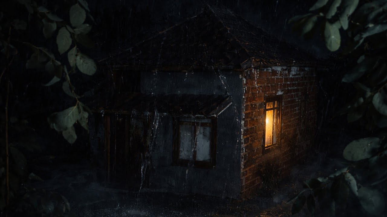 Heavy Night Rain on a Metal Cabin Roof | Deep Sleep Sounds for Insomnia & Stress Relief