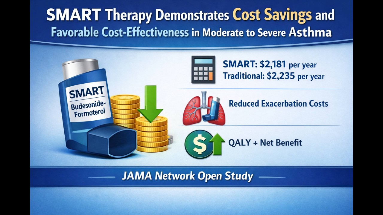 SMART Therapy Demonstrates Favorable Cost-Effectiveness in Moderate to Severe Asthma