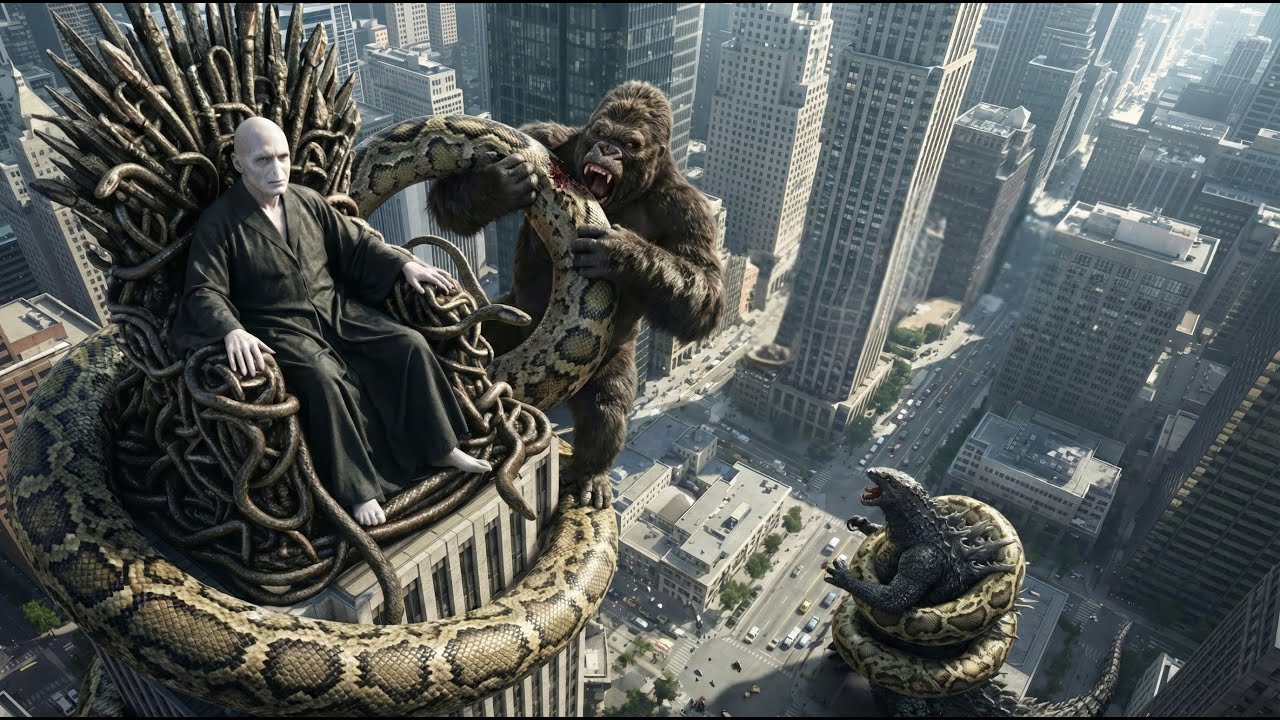 King Kong And Godzilla vs. Lord Voldemort - A Major Clash With Giant Snakes