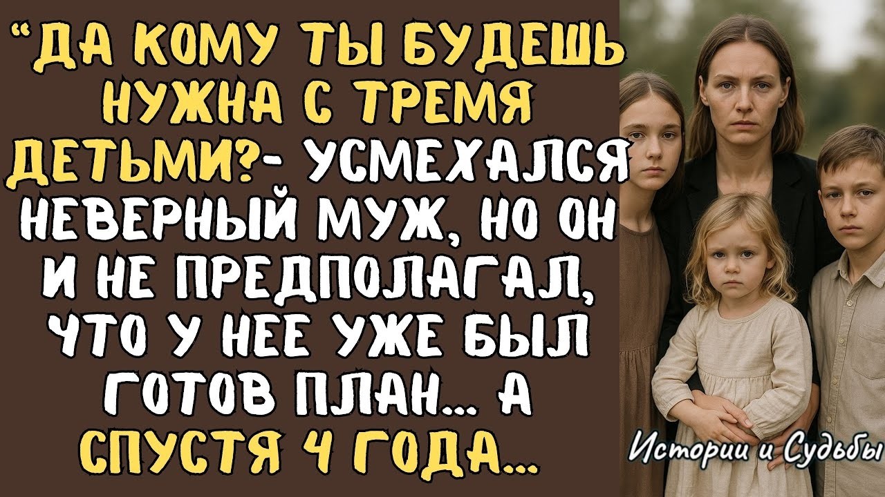 “Да кому ты будешь нужна с тремя детьми - усмехался неверный муж, но он и не предполагал, что она…