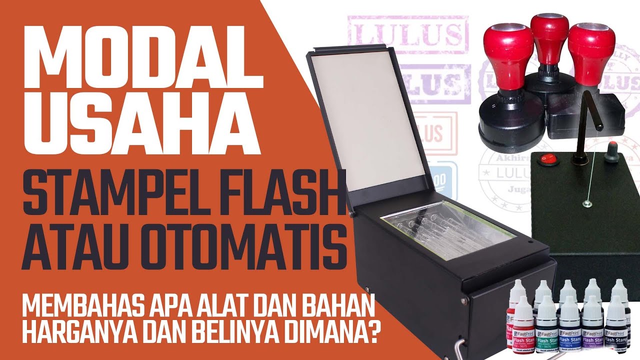 Modal awal usaha stempel flash atau stempel warna