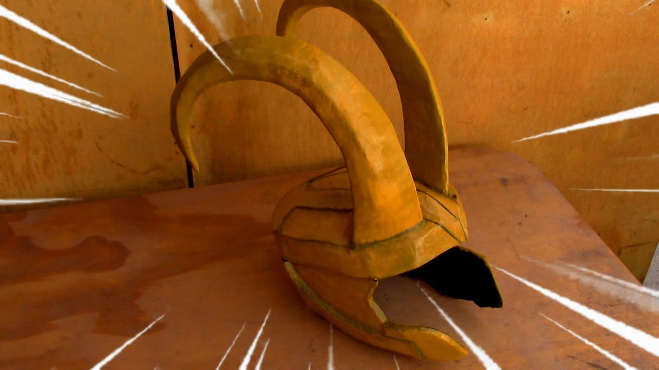 COMO HACER CASCO DE LOKI SOLO CON CARTON// FACIL // DIY HELMET LOKI TUTORIAL