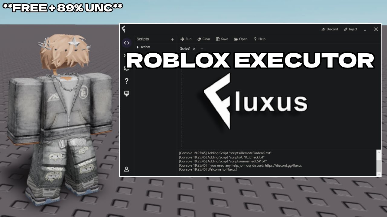 [НОВИНКА!] Бесплатный скрипт Roblox для ПК: Fluxus | Лучший исполнитель UNC с вероятностью 89%, о...
