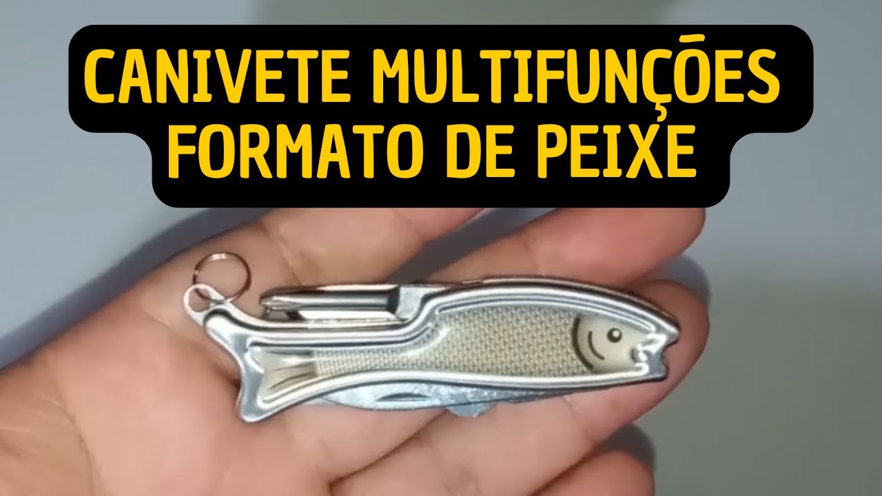 Canivete em Formato de Peixe. Canivete Multifun&ccedil;&otilde;es Xingu XV3286
