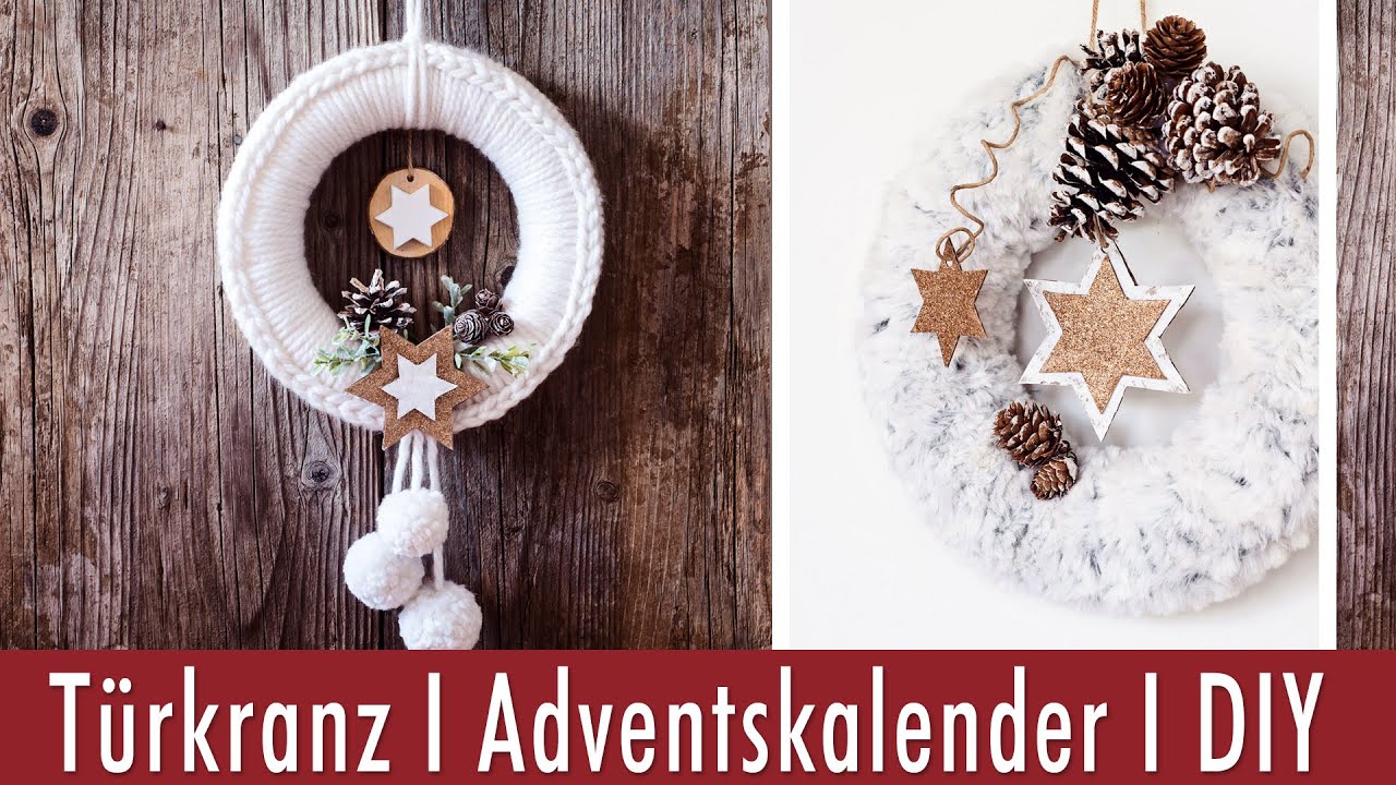 Weihnachtlicher Türkranz I Adventskalender I DIY I wunderschön und einfach umhäkelt
