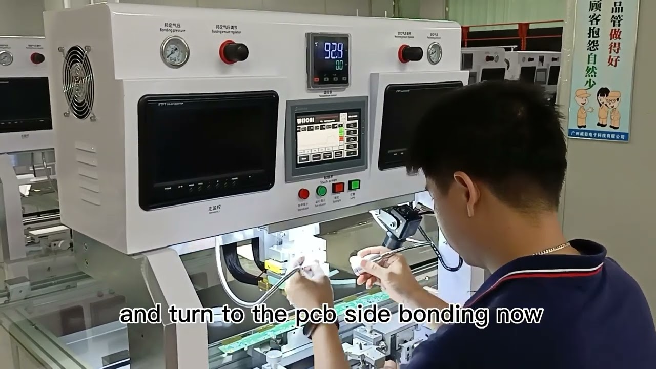 LCD panel COF bonding operation by machine model CR-816SH-08M