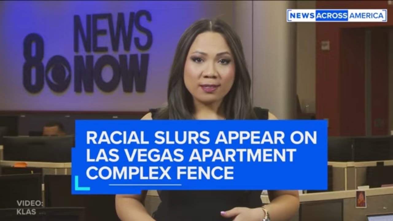 Racial slurs appear on Las Vegas apartment complex fence