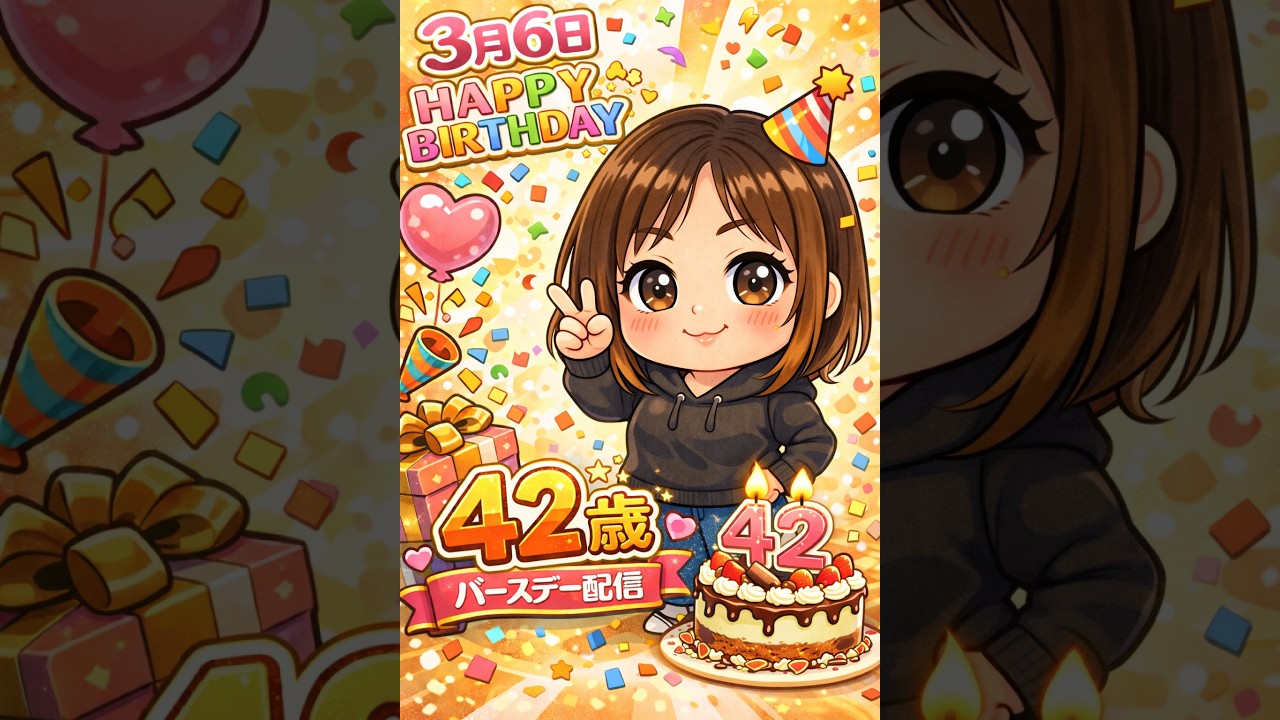【参加型】４２歳誕生日🎂わがままDAY　今日だけは優しくして　＃マイクラ　＃フォートナイト　＃参加型　#フォートナイト