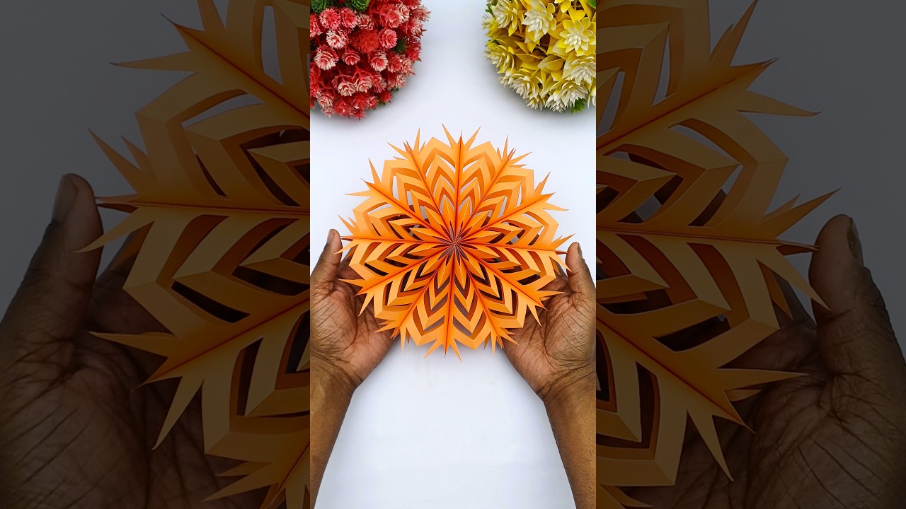 Amazing 3D Paper Snowflake for Wall Decoration | Easy DIY Paper Crafts ❄️