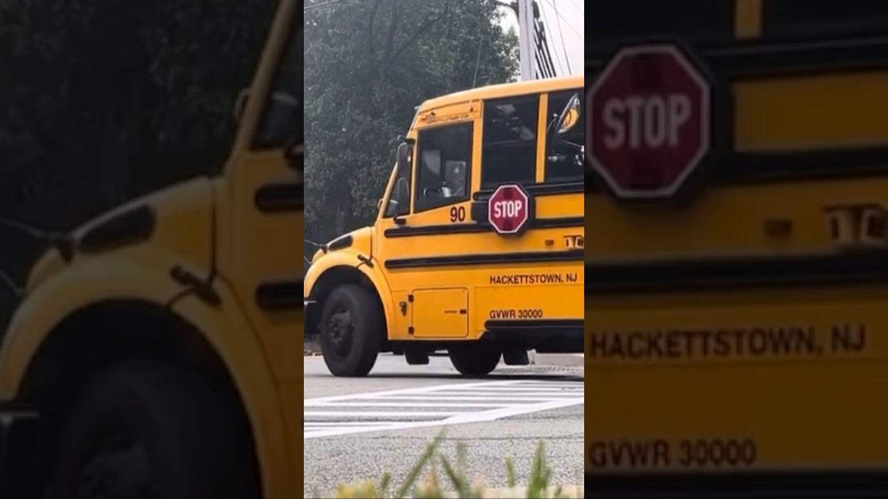 Bus 90 | 2021 Thomas C2 speeding out of the High School. #C2 #schoolbus #viral #school #subscribe