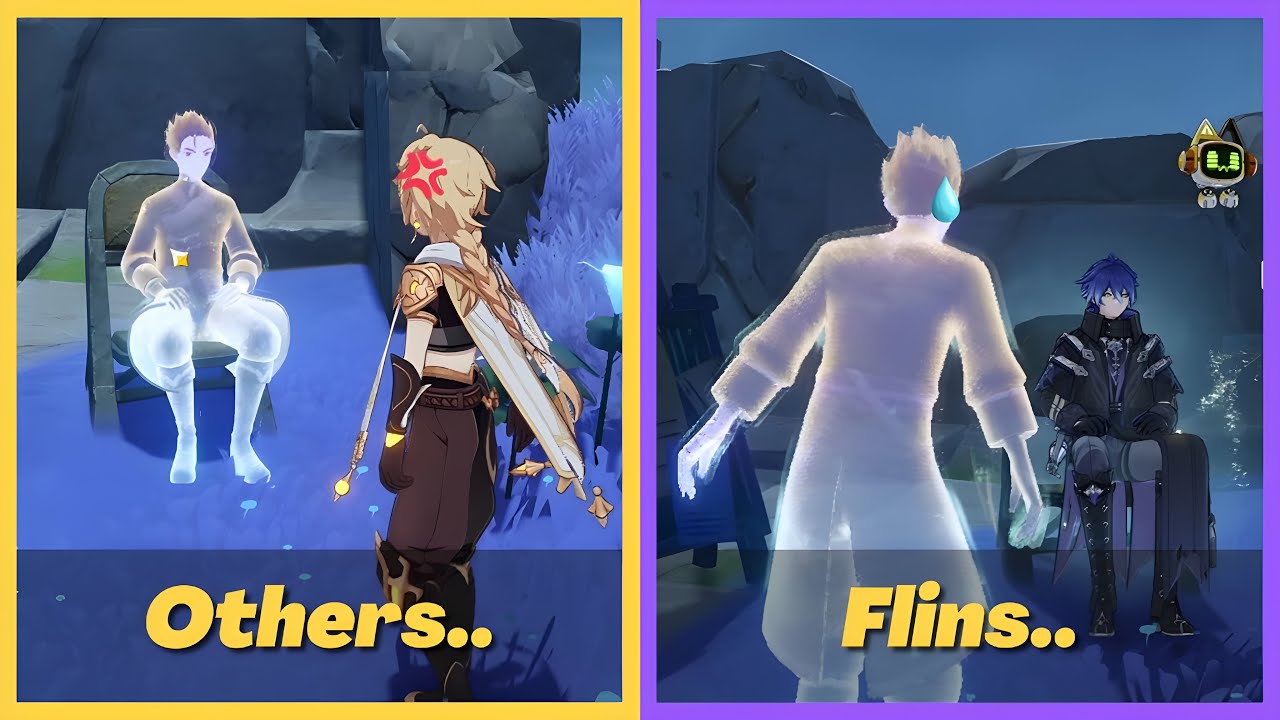 What Happens If You Sit in the Ghost’s Chair with Flins.. | Genshin Impact