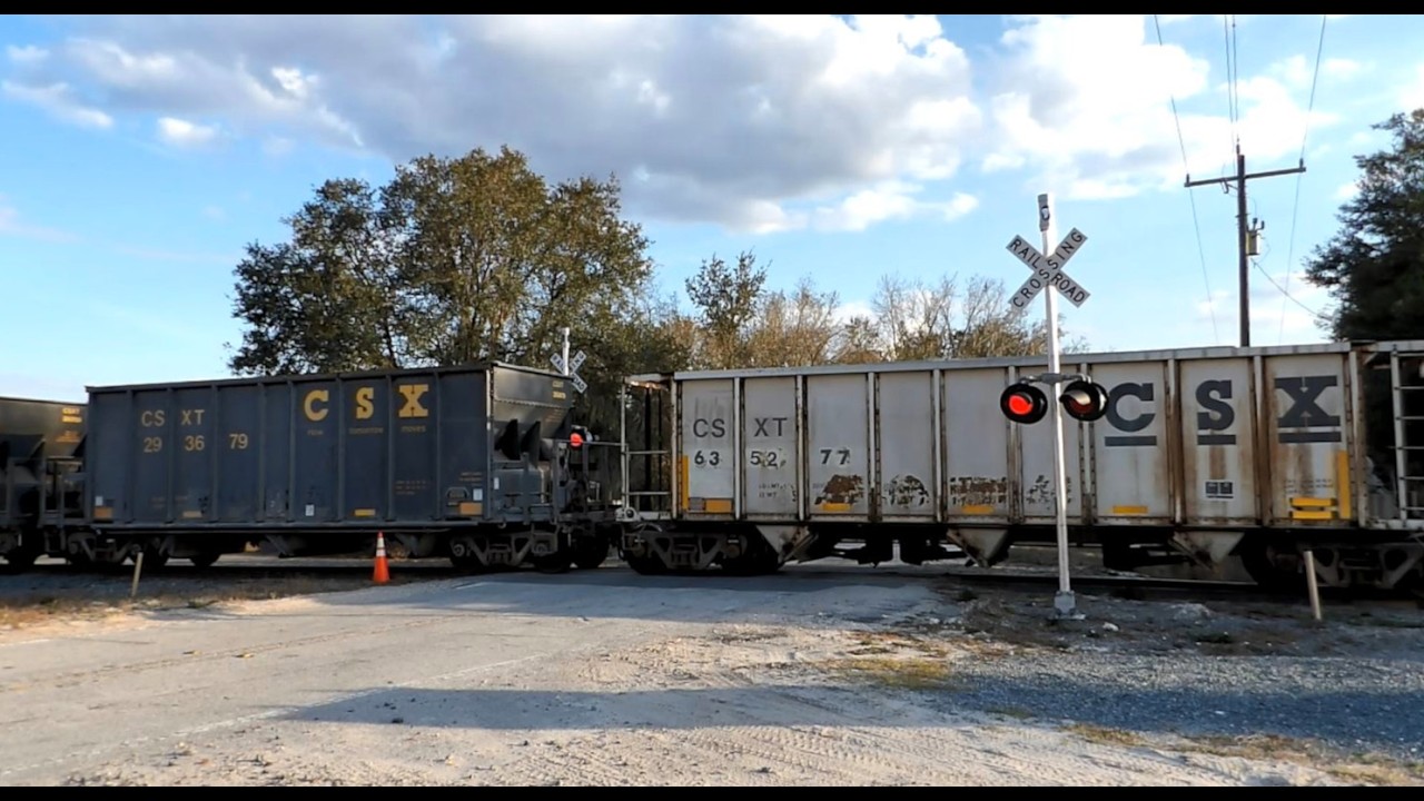 CSX B361 Departs the Mosaic South Fort Meade Facility - Bone Valley, Florida