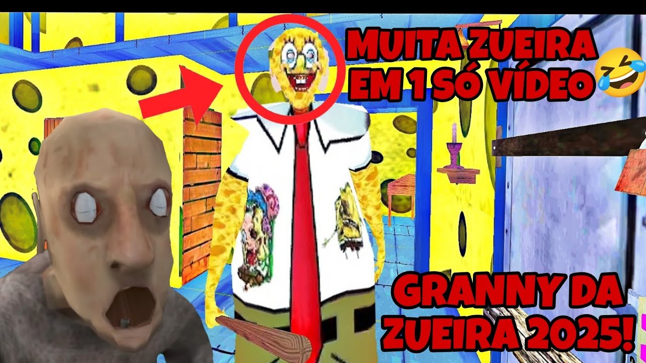 FUGINDO DA GRANNY BOB ESPONJA EM GRANNY 1 DA ZUEIRA NARRAÇÃO ENGRAÇADA