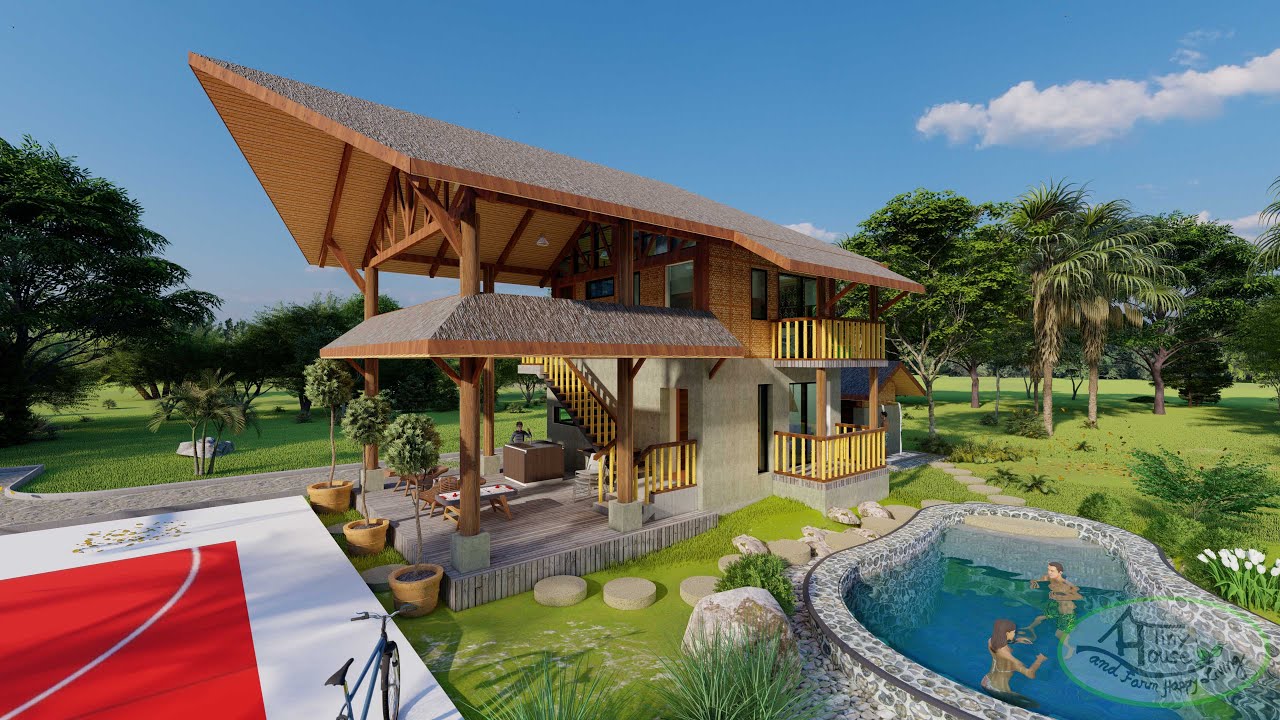 Small House-Modern Bahay Kubo with Amakan and Concrete Design Idea