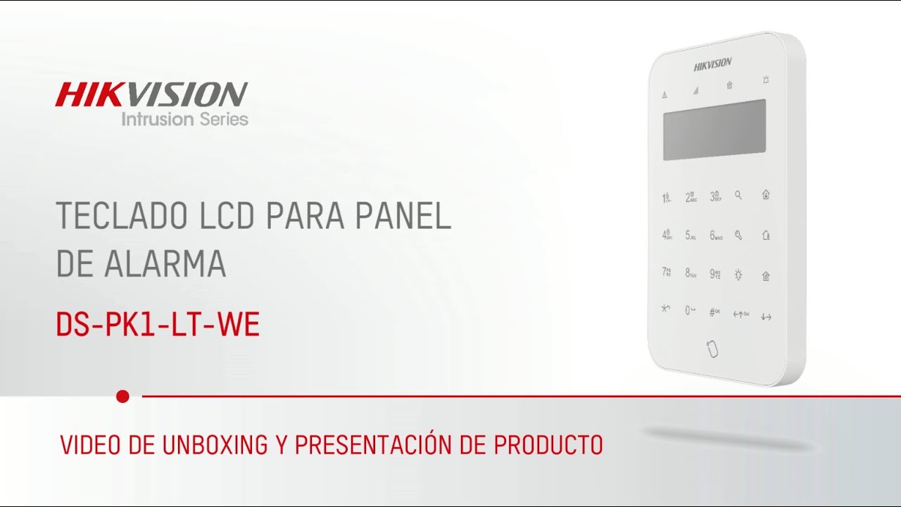 Presentación Teclado LCD para panel de alarma - DS PK1 LT WE