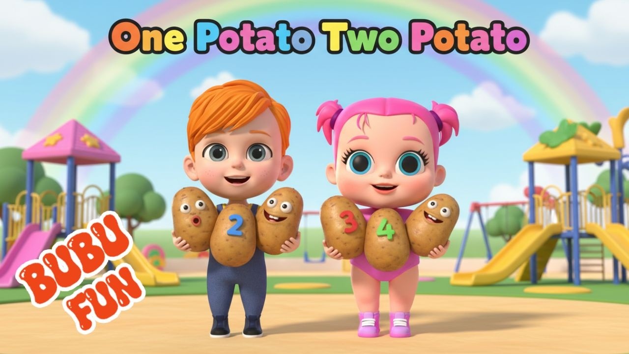 One Potato Two Potato 🥔 Counting Rhyme for Toddlers | Numbers Song for Preschoolers