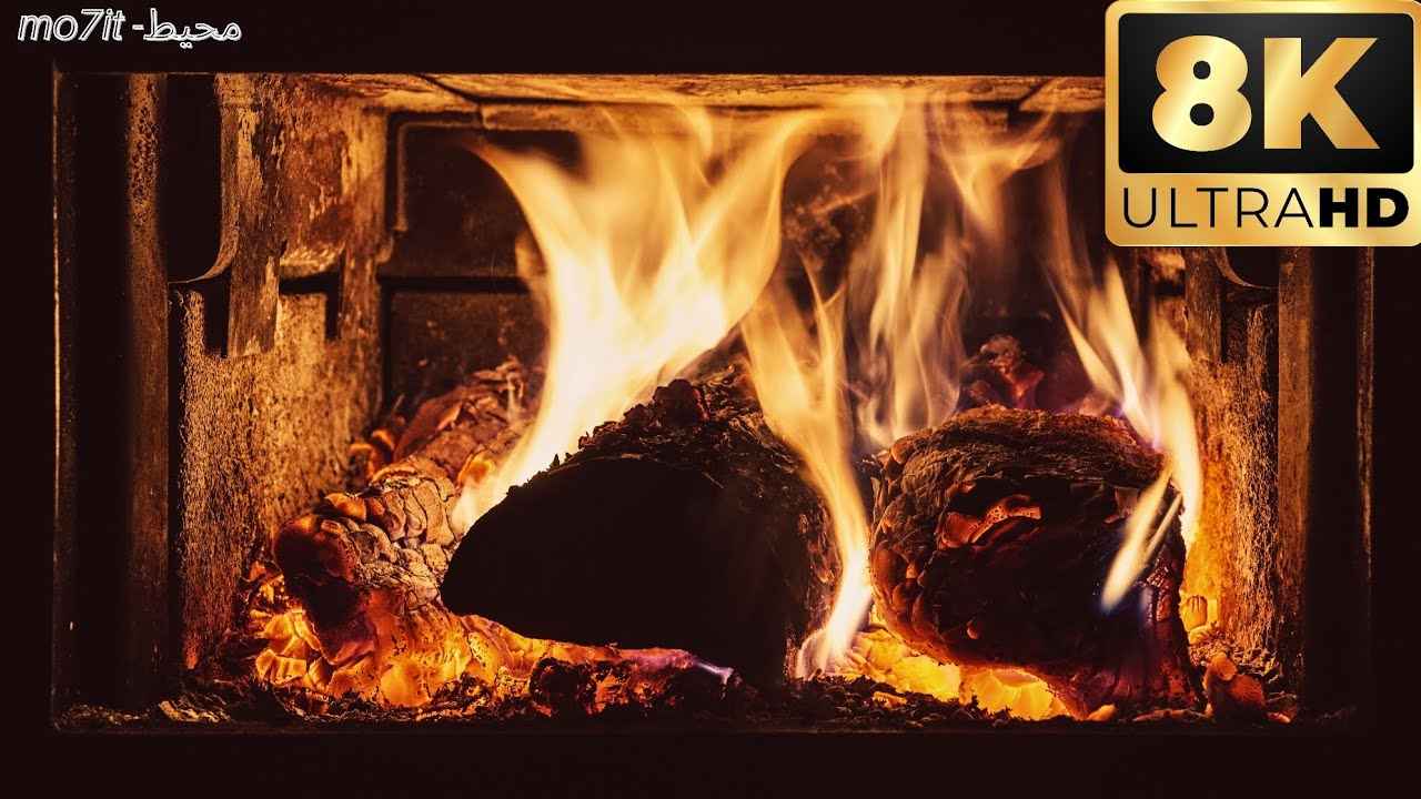 Burning Fireplace 🔥 مدفأة الحطب المشتعلة 🔥