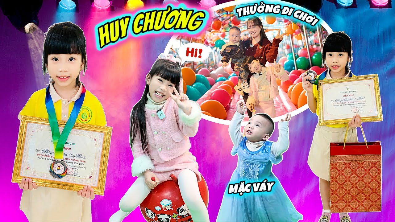 MiMi Được Huy Chương Và Giấy Khen Trong Cuộc Thi Rung Chuông Vàng Về Khoe Mẹ Huế, MiLo, Bố Hoàng
