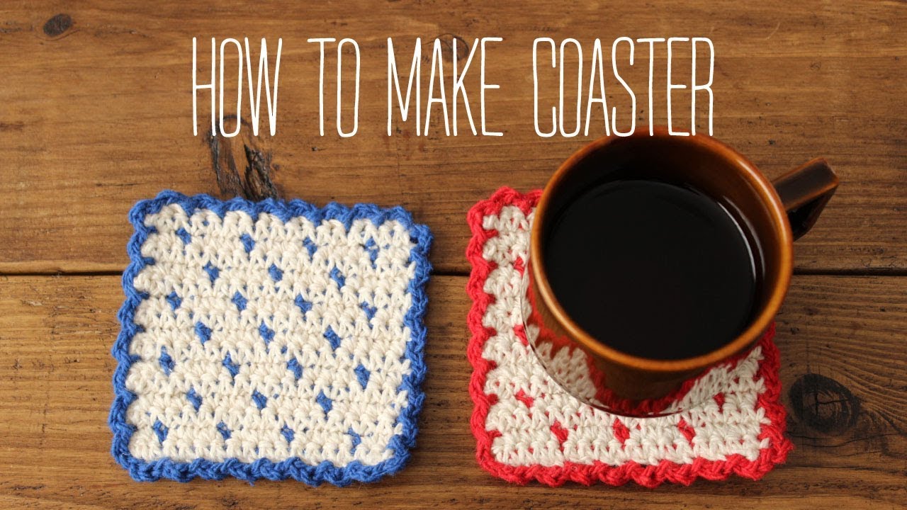 【Crochet】How to make coaster ☆【編み物/かぎ針編み】簡単にできる小物「コースター」