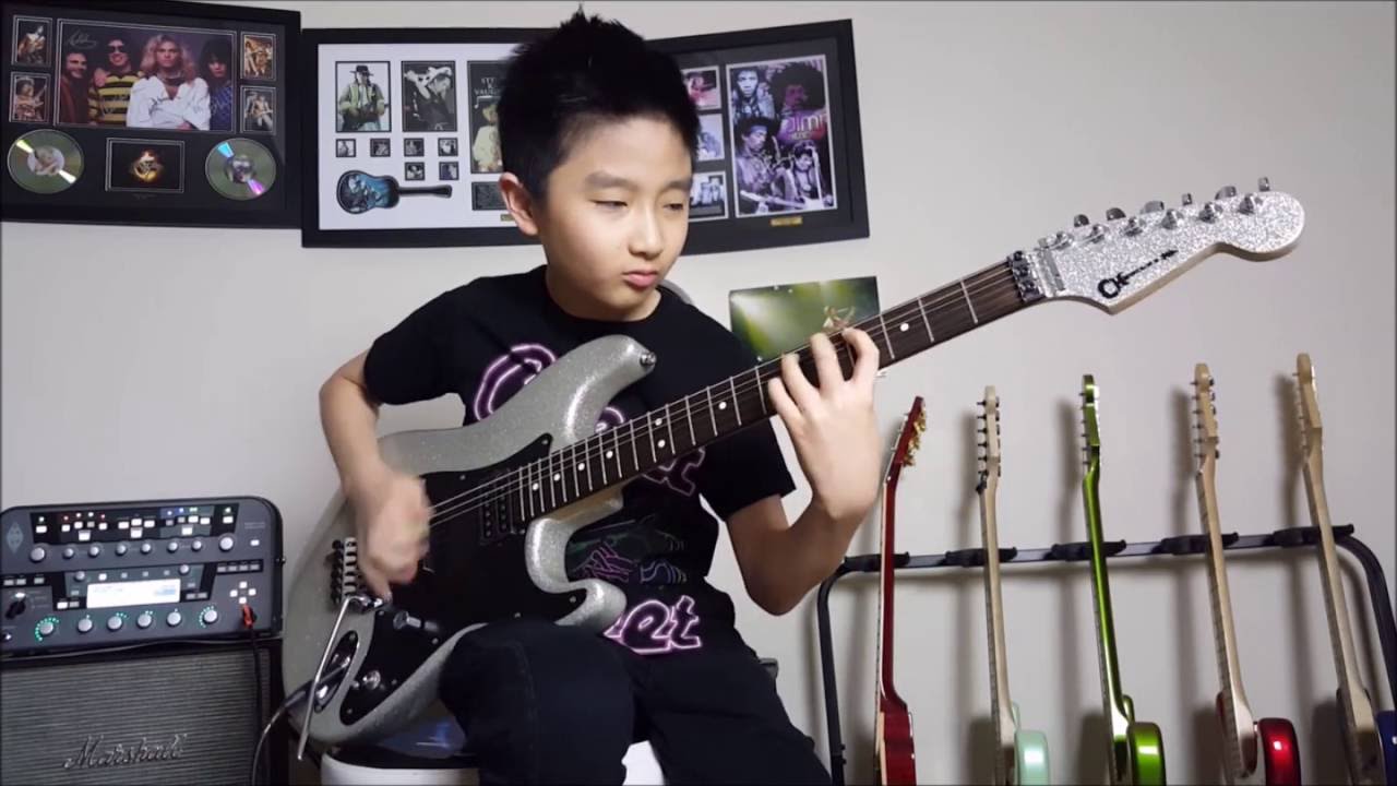 Jeremy Yong - Surfing with the Alien (Joe Satriani) cover - young kid guitarist