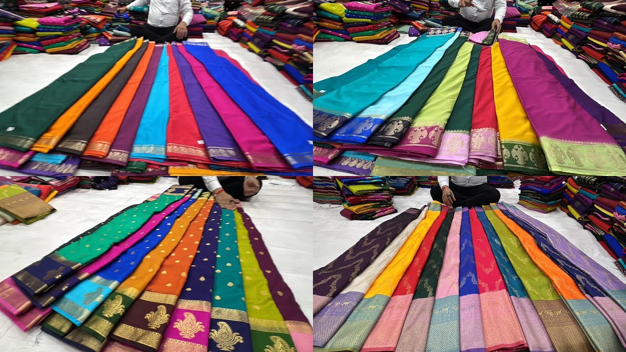 Mysore Silk Crepe Sarees/Imitation Sarees for Marriage & Gifting | Bangalore Wholesale Sarees