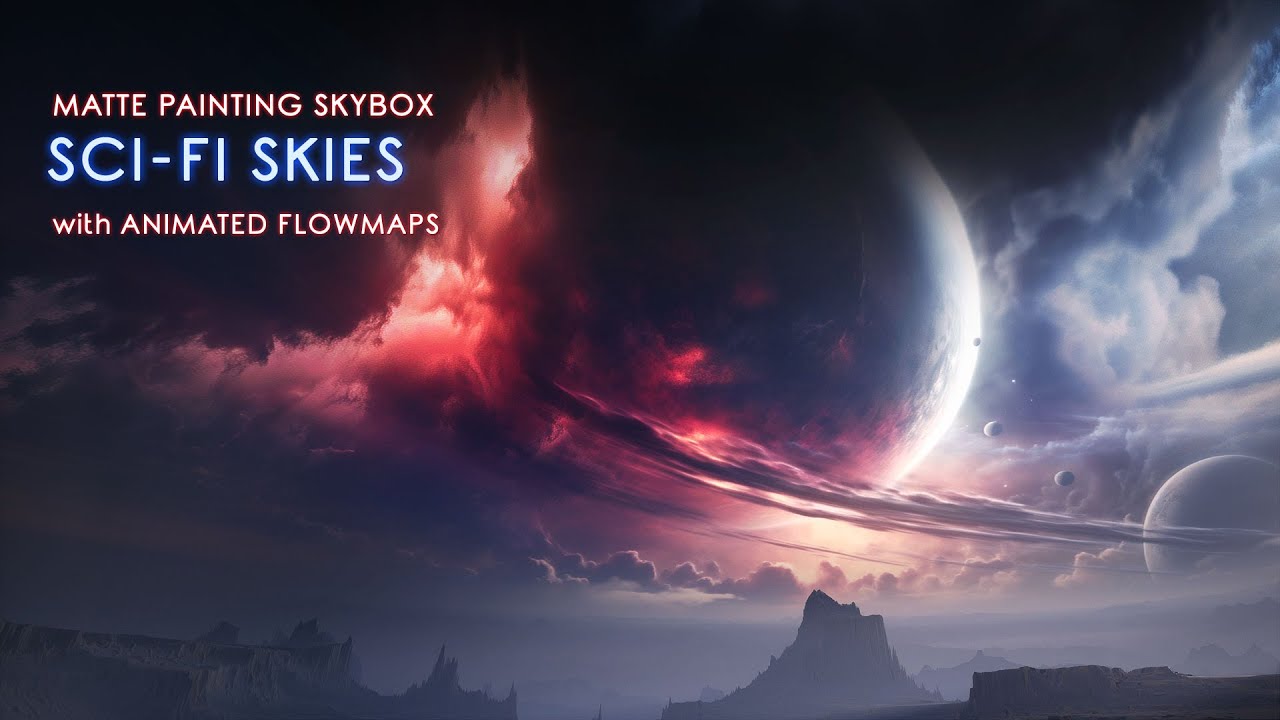 Matte Painting Skybox Pack: SCI FI Skies UE5