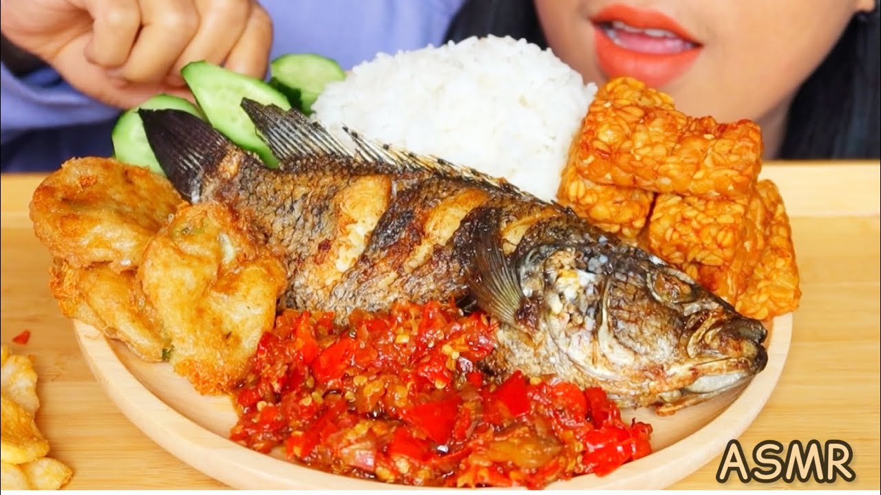 ASMR IKAN GURAME GORENG ||MUKBANG INDONESIA #ASMR #asmrsounds #eatingsounds