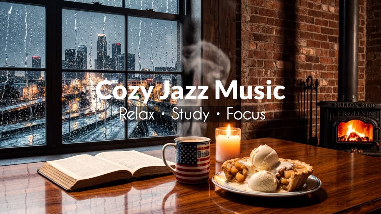 Cozy Jazz Piano by a Rainy City Window 🌃 Soft Jazz for Study, Work & Creative Inspiration